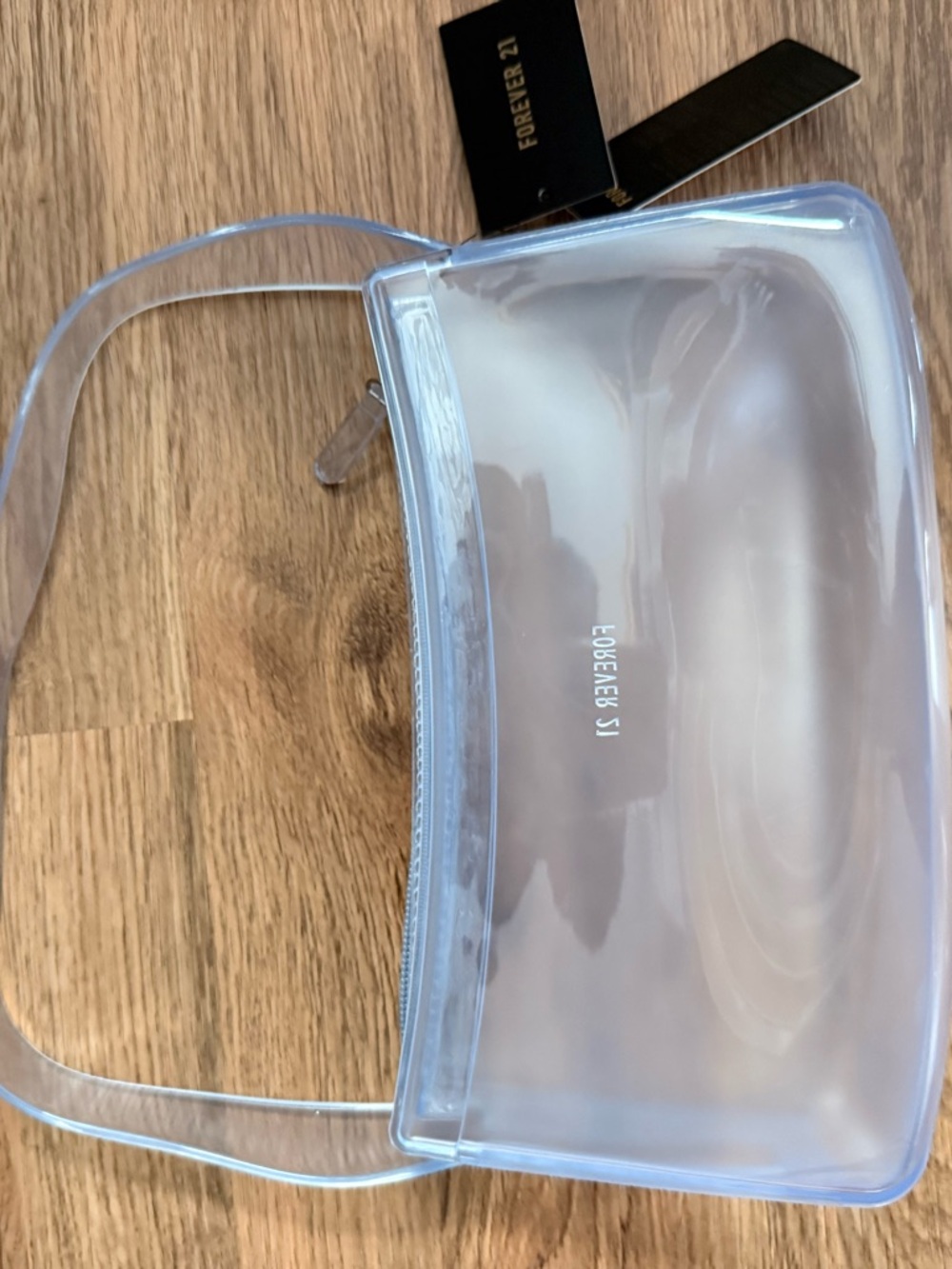 Forever 21 Clear PVC Shoulder Bag - Translucent Blue Tint